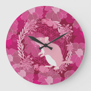 Grande Horloge Ronde Flower of life mouse