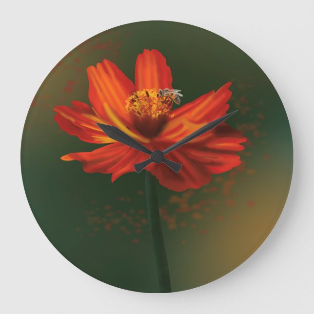 Grande Horloge Ronde Flower with bee (Recto)