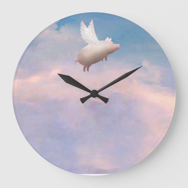 Grande Horloge Ronde flying pick wall clock (Recto)