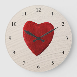 Grande Horloge Ronde Fond de ménage avec coeur