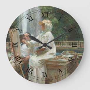 Grande Horloge Ronde Fontaine Villa Torlonia Frascati, Italie par Sarge
