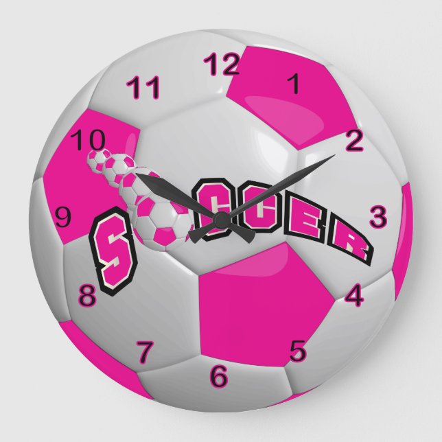Grande Horloge Ronde Football Ball | Pink (Recto)