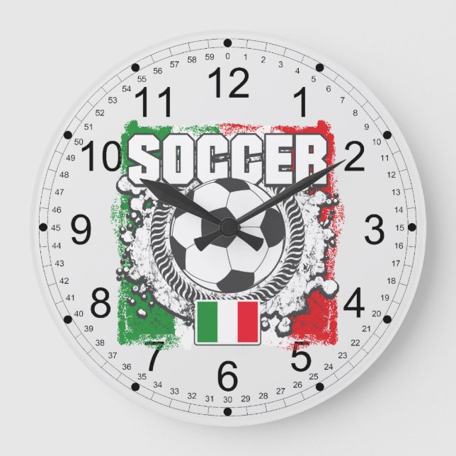 Grande Horloge Ronde Football Italie (Recto)