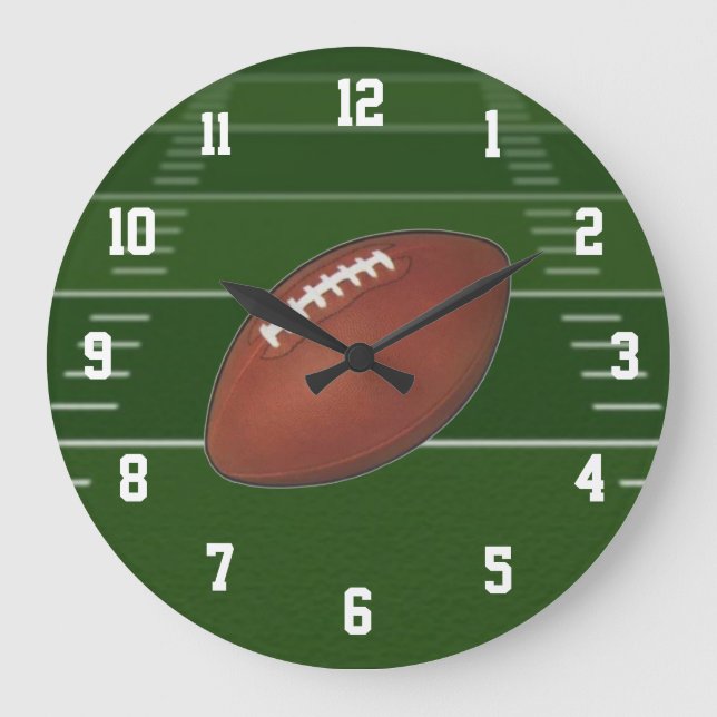 Grande Horloge Ronde Football sur le terrain (Recto)