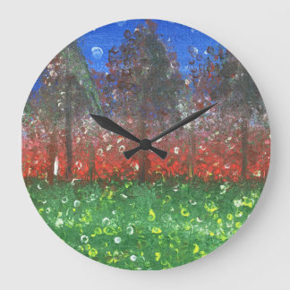 Grande Horloge Ronde Forêt de minuit