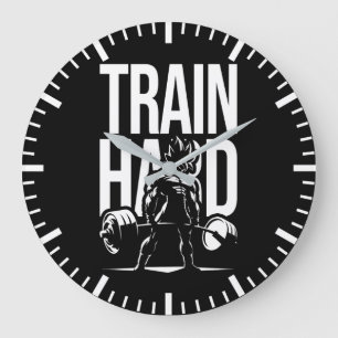 Grande Horloge Ronde Forme Dur - Gymnase Anime Entraînement Fitness Mot