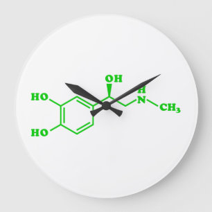 Grande Horloge Ronde Formule chimique moléculaire d'adrénaline