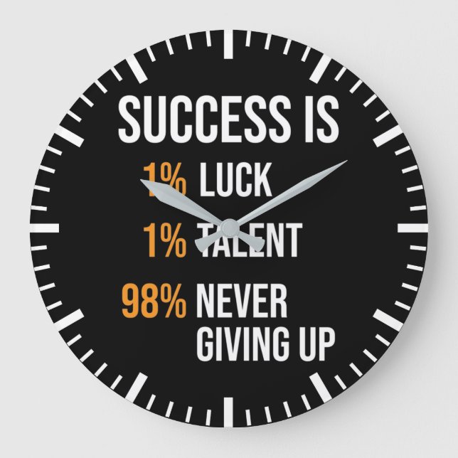 Grande Horloge Ronde Formule d'équation de succès, gym, Hustle, motivat (Recto)