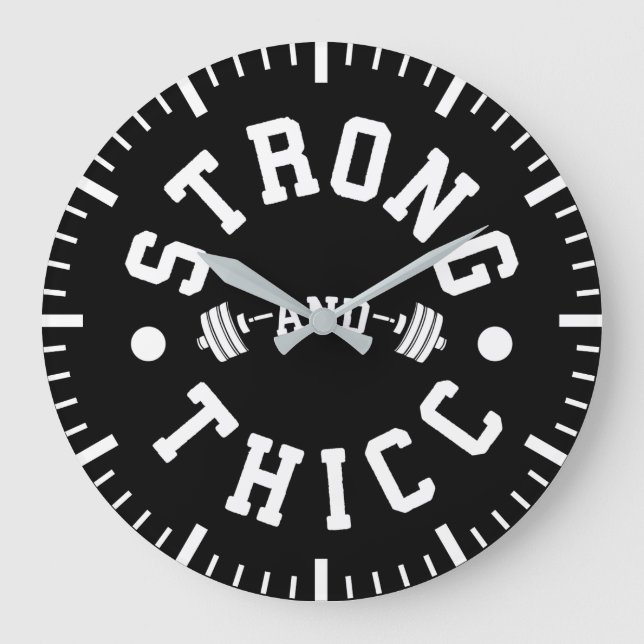 Grande Horloge Ronde Fort et Thicc - Gymnase amusante (Recto)