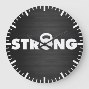 Grande Horloge Ronde FORT - Kettlebell entraînement Motivation