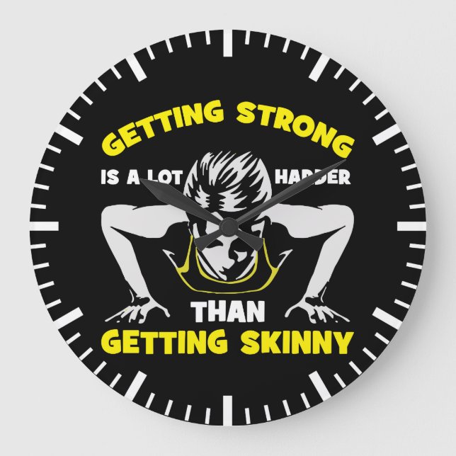 Grande Horloge Ronde Forte contre maigre - Motivation de l'entraînement (Recto)