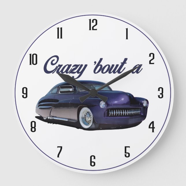 Grande Horloge Ronde Fou à propos d'une voiture (Recto)