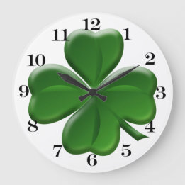 Grande Horloge Ronde Four Leaf Clover