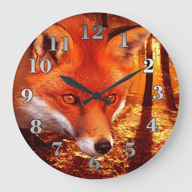 Grande Horloge Ronde Fox rouge (Recto)