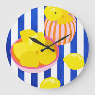 Grande Horloge Ronde Fraîcheur de citron