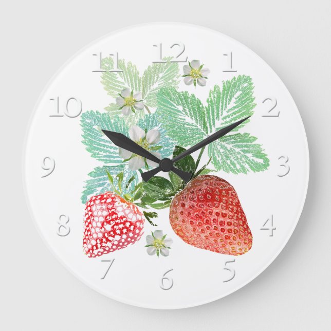 Grande Horloge Ronde Fraise, fraise rouge. (Recto)