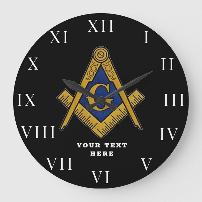 Grande Horloge Ronde Freemason Masonic Lodge Masonry (Recto)