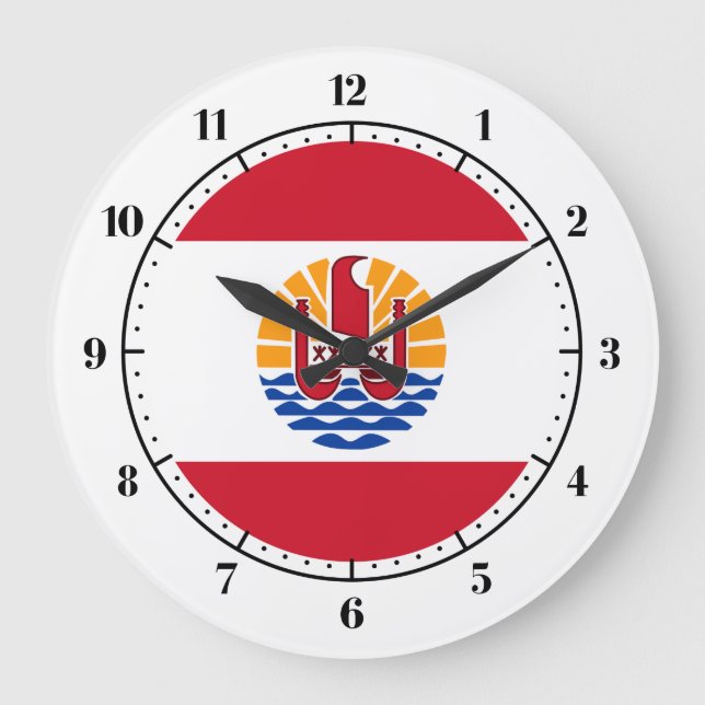 Grande Horloge Ronde French Polynesian flag clocks (Recto)