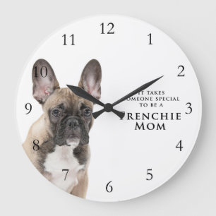 Grande Horloge Ronde Frenchie Maman Clock