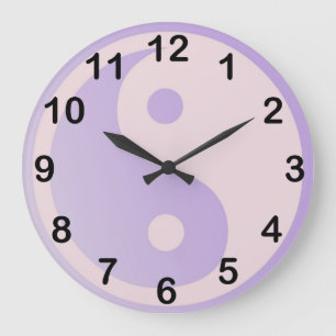Grande Horloge Ronde Fun Purple Yin Yang