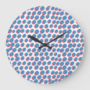 Grande Horloge Ronde Funky Retro Neon : Vintage sans fil