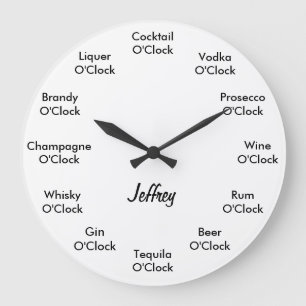 Grande Horloge Ronde Funny Bar Alcohol Clock