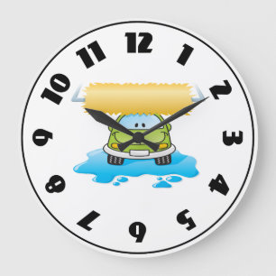 Grande Horloge Ronde Funny Car In A Car Wash Clock