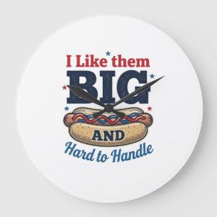 Grande Horloge Ronde Funny Grand Hot Dog Vintage T-Shirt Design_1