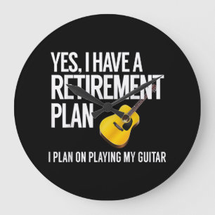 Grande Horloge Ronde Funny Guitar