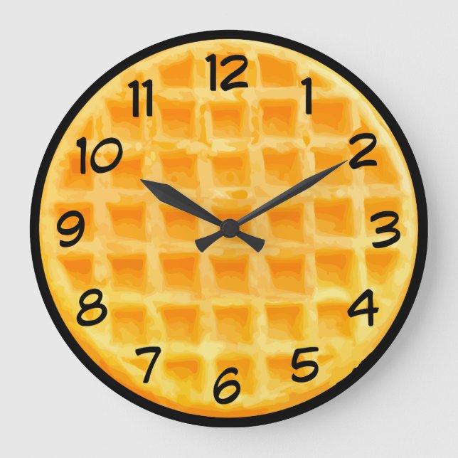 Grande Horloge Ronde Funny Kitchen Gaufle (Recto)