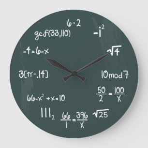 Grande Horloge Ronde Funny Math Genius Geek
