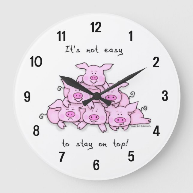 Grande Horloge Ronde Funny Pig (Recto)