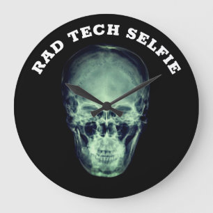 Grande Horloge Ronde Funny Rad Tech Selfie Xray
