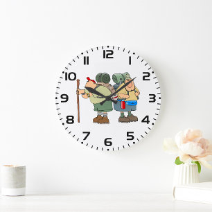 Grande Horloge Ronde Funny Randonneurs Outdoor Adventure Camping Humour