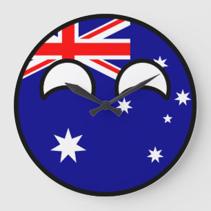 Grande Horloge Ronde Funny Trending Geeky Australia Countryball