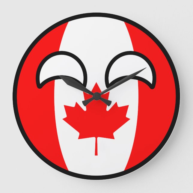Grande Horloge Ronde Funny Trending Geeky Canada Camptryball (Recto)