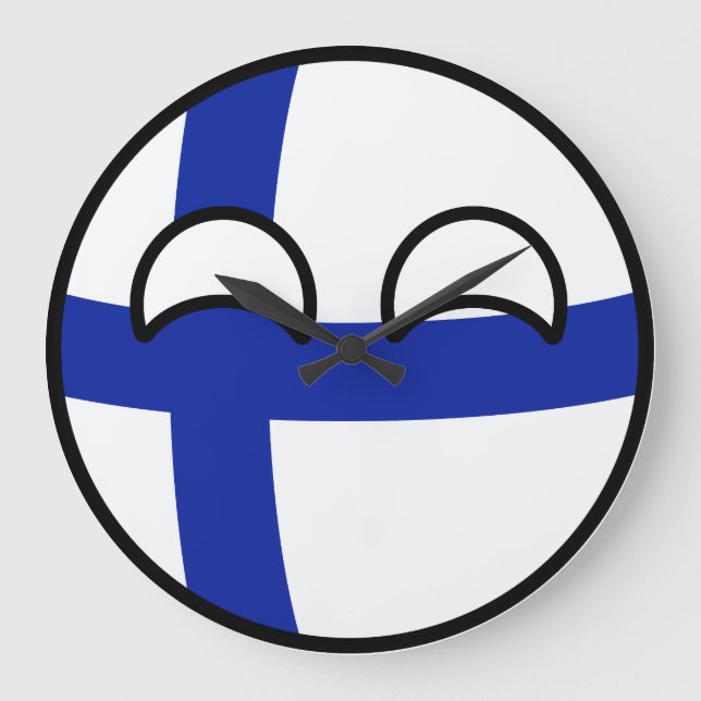 Grande Horloge Ronde Funny Trending Geeky Finlande Country (Recto)
