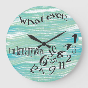 Grande Horloge Ronde Funny Whatever