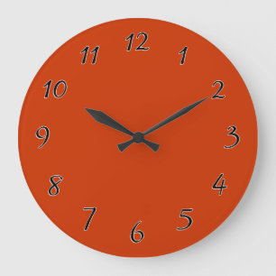 Grande Horloge Ronde Gabarit orange