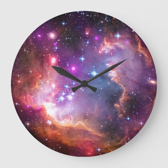 Grande Horloge Ronde Galaxie Angélique Falln (Recto)