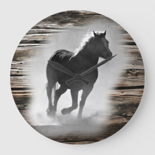 Grande Horloge Ronde Galloping de Wild Horse