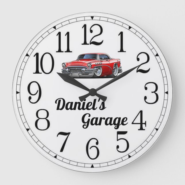 Grande Horloge Ronde Garage classique de Daniel (Recto)
