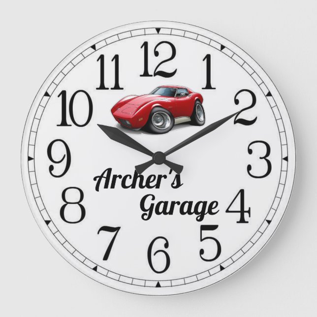 Grande Horloge Ronde Garage Corvette d'Archer (Recto)