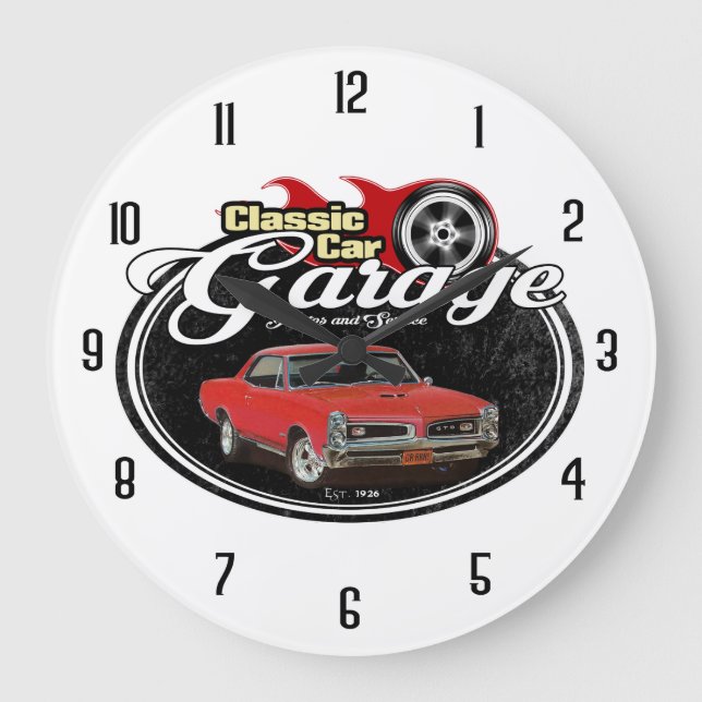 Grande Horloge Ronde Garage de voiture classique GTO (Recto)