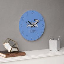 Garçons Cute Blue Ocean Hammerhead Shark Nursery