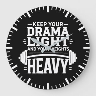 Grande Horloge Ronde Gardez votre lumière dramatique et vos poids lourd
