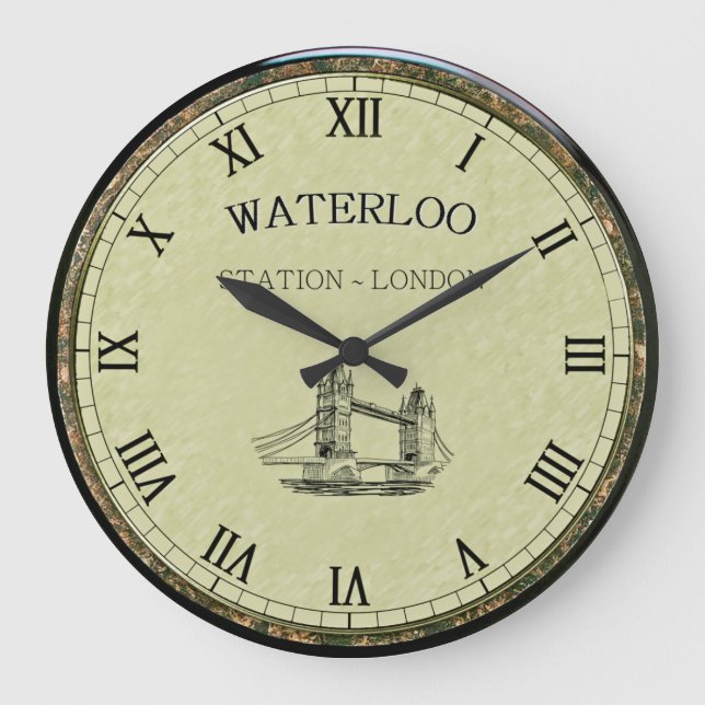 Grande Horloge Ronde Gare de Waterloo ~ Tower Bridge ~ Londres Angleter (Recto)