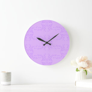 Grande Horloge Ronde Garlands Lilac