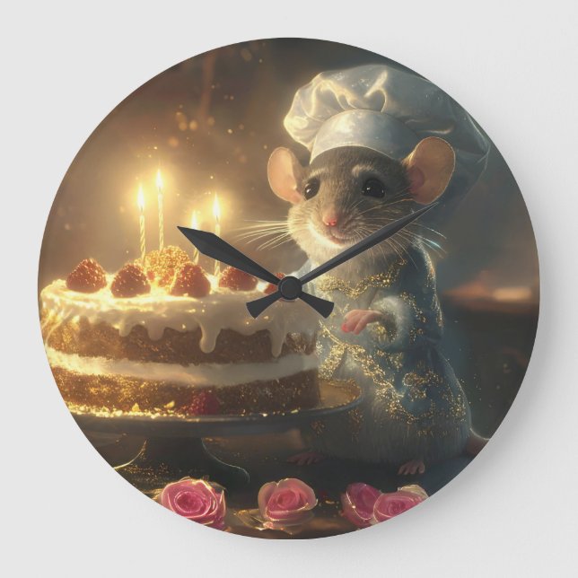 Grande Horloge Ronde Gâteau d'anniversaire par Fabulous Mice Baker (Recto)