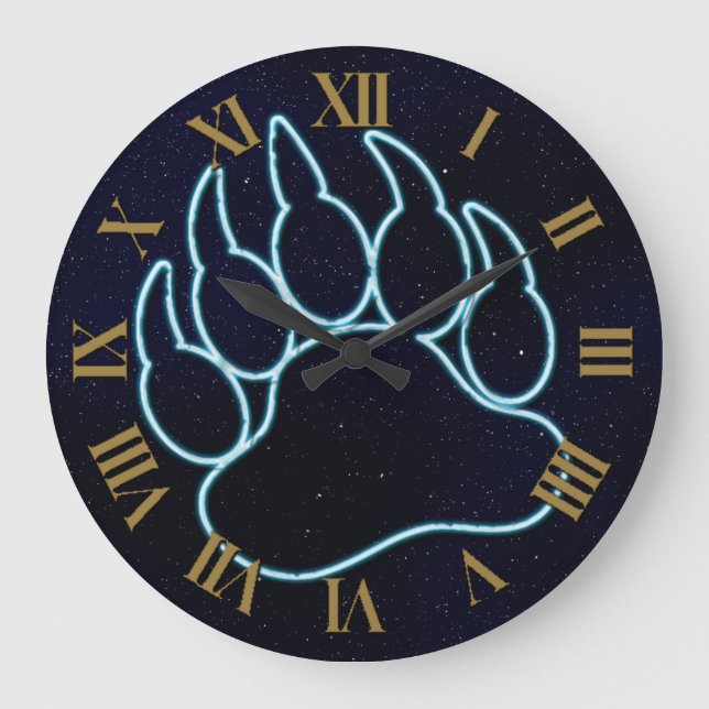 GRANDE HORLOGE RONDE GAY BEAR PAW NEON BLUE SUR STARRY MIDNIGHT BLUE (Recto)